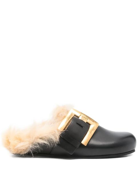Balmain buckle-detail leather mules - Black - zdjęcie produktu nr 1