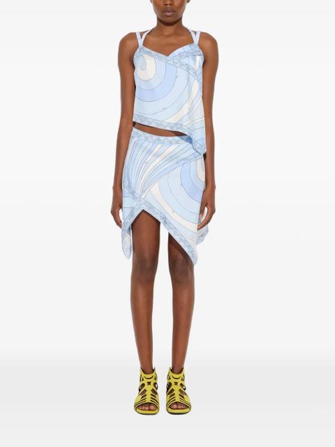 PUCCI Iride-print silk scarf skirt - Blue - zdjęcie produktu nr 2