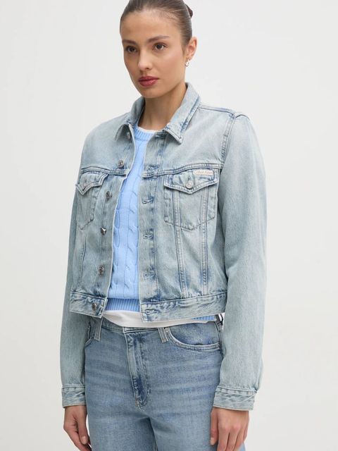 Calvin Klein Jeans kurtka jeansowa damska kolor niebieski przejściowa J20J224544 - zdjęcie produktu nr 1