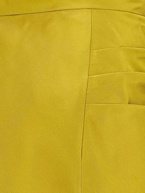 Valentino Garavani Shantung slit midi skirt - Yellow