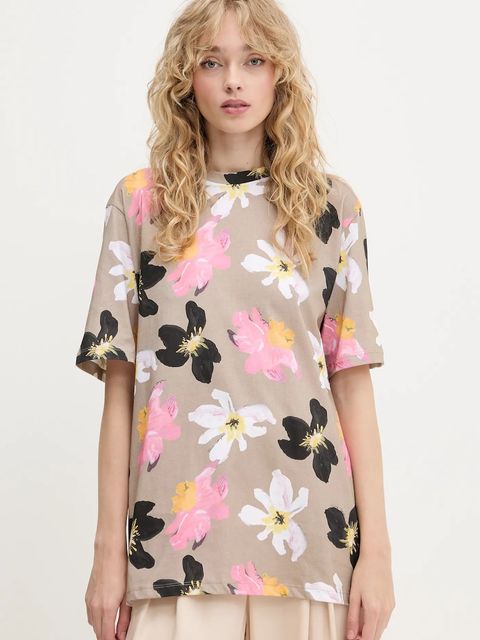 Stine Goya t-shirt bawełniany damski kolor beżowy SG-PF25-T009-2243 - zdjęcie produktu nr 1