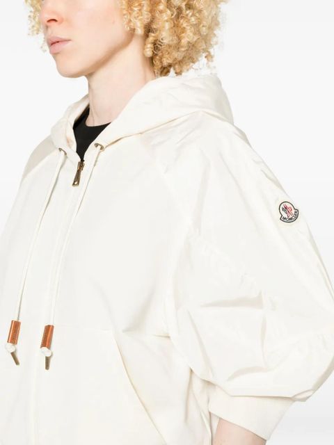 Moncler hooded puff-sleeve jacket - Neutrals