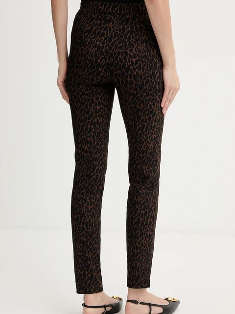 Guess spodnie CRETA damskie kolor brązowy fason cygaretki medium waist W5BB18 W2362