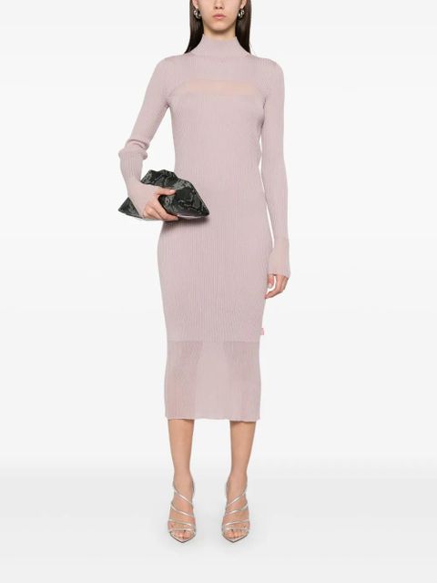 Diesel ribbed-knit midi dress - Pink