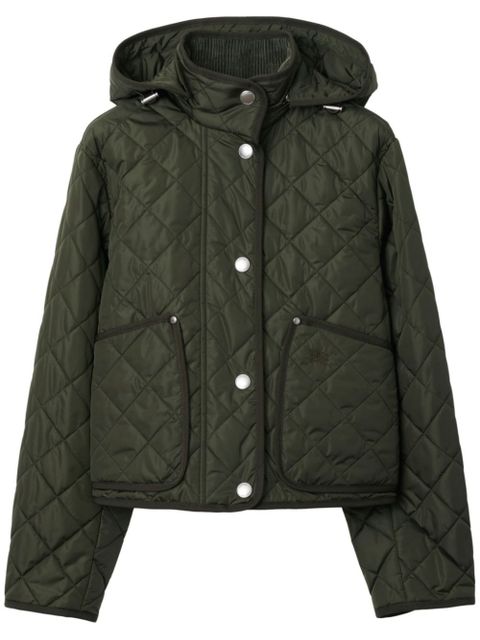 Burberry cropped quilted jacket - Green