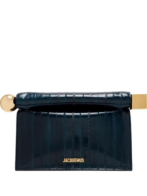 Jacquemus metallic leather satchel - Blue - zdjęcie produktu nr 1