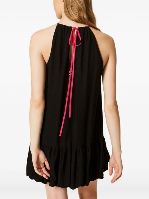 TWINSET halterneck ruffled dress - Black