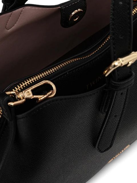 TWINSET logo-plaque tote bag - Black