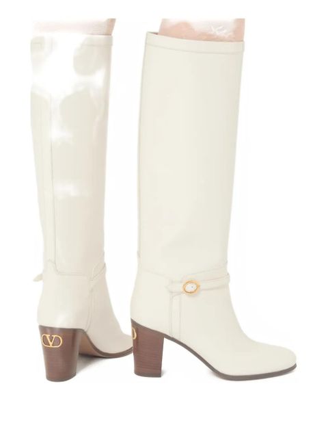 Valentino Garavani 75mm Pattie leather boots - Neutrals
