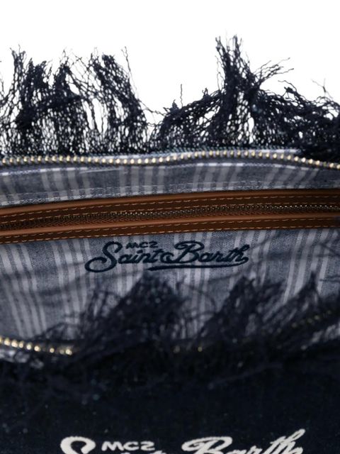 MC2 Saint Barth City embroidered fringed tote bag - Blue