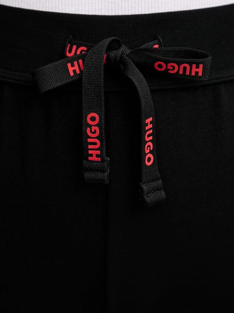 HUGO spodnie lounge damskie kolor czarny z nadrukiem 50556326