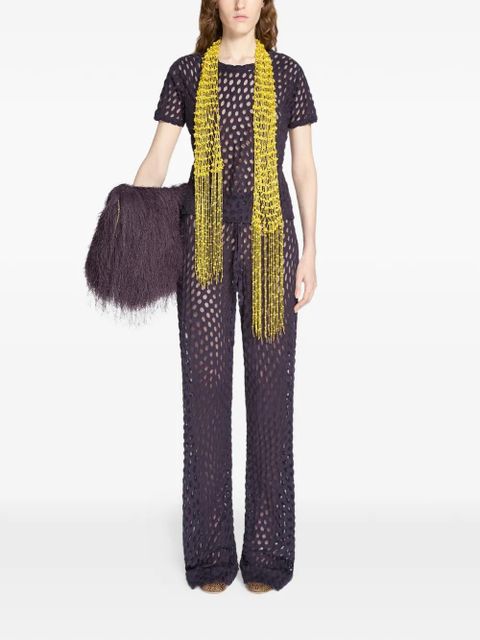 DRIES VAN NOTEN embroidered scarf necklace - Yellow - zdjęcie produktu nr 2