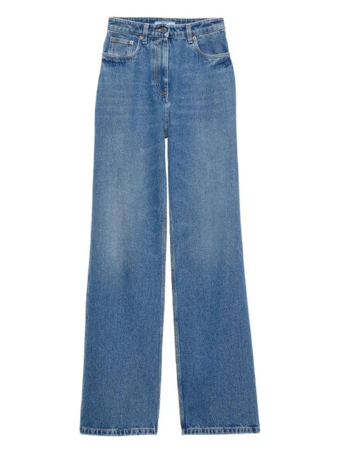 Prada logo-plaque five-pocket jeans - Blue - zdjęcie produktu nr 1