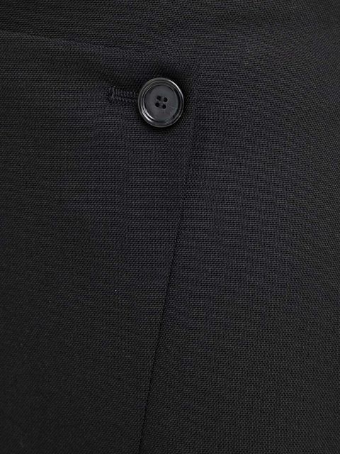 BOSS spódnica wełniana kolor czarny mini prosta 50521341