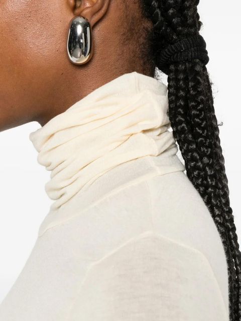 SOLOTRE roll-neck sweater - White