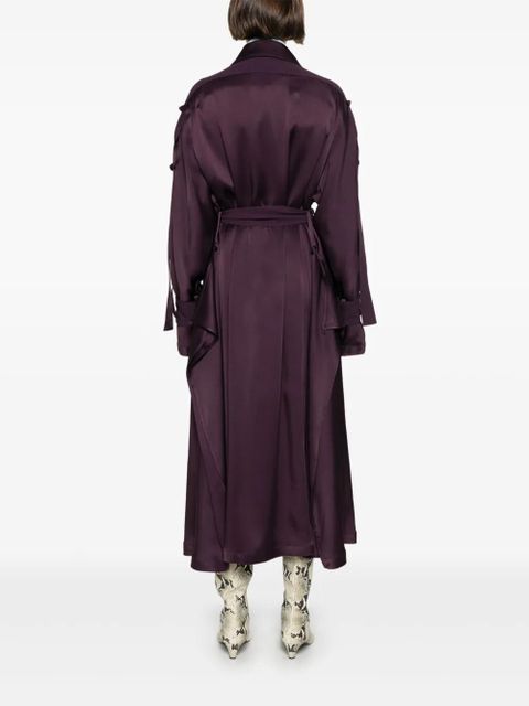 Victoria Beckham satin trench coat - Purple