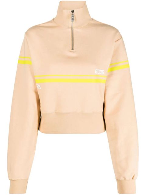 GCDS half-zip sweatshirt - Neutrals - zdjęcie produktu nr 1