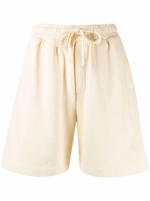 Nanushka embroidered-logo organic cotton shorts - Neutrals - zdjęcie produktu nr 1