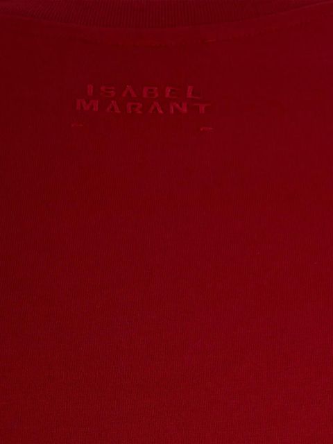 ISABEL MARANT ruched-sleeve dress - Red