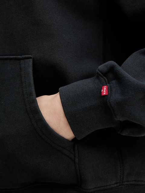 Levi's bluza bawełniana damska kolor szary z kapturem gładka A7296