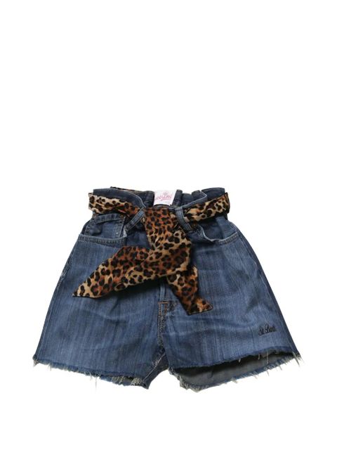 MC2 Saint Barth leopard-print denim shorts - Blue - zdjęcie produktu nr 1