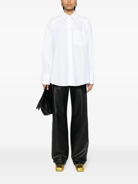 JW Anderson panelled cotton-poplin shirt - White