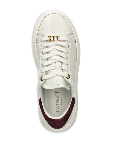 TWINSET leather sneakers - White