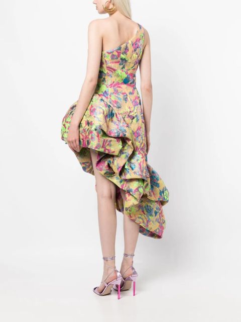 Cult Gaia Helena ruffle-detail asymmetric dress - Yellow