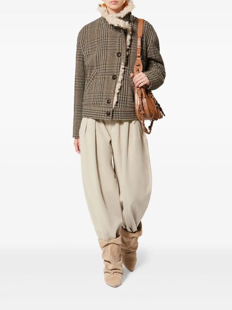 MARANT ÉTOILE Fadia check jacket - Brown