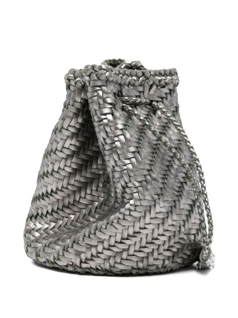 DRAGON DIFFUSION Pompom Double Jump cross body bag - Silver