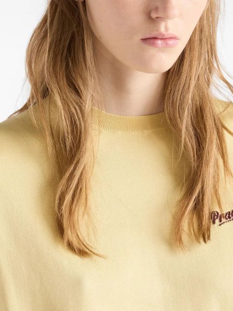 Prada silk crew-neck sweater - Yellow