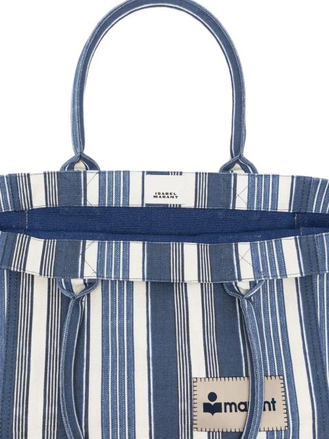 ISABEL MARANT small Yenky striped tote bag - Blue