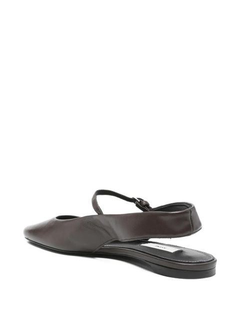 TOTEME strap ballet flats - Brown