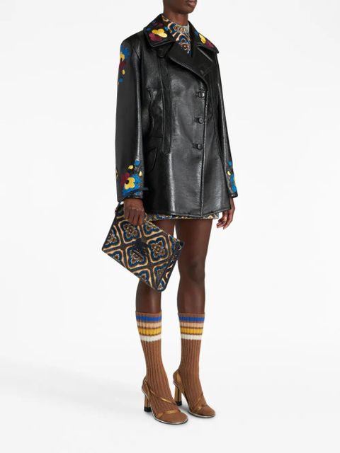 ETRO logo-embroidered jacquard makeup bag - Neutrals - zdjęcie produktu nr 1