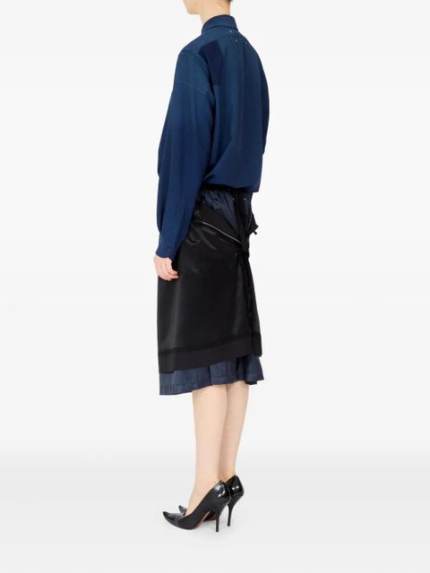 Maison Margiela layered midi skirt - Black
