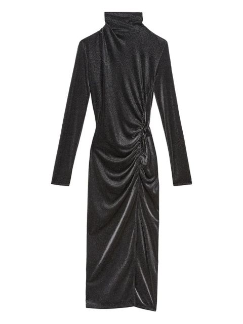 MARANT ÉTOILE Jenisa slit draped midi dress - Grey - zdjęcie produktu nr 1