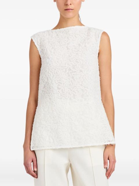 Proenza Schouler Virginie embroidery-detail top - White
