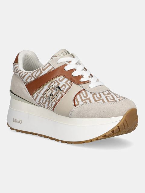 Liu Jo sneakersy LIU JO MAXI WONDER PLUS 02 damskie kolor beżowy BA6019PX617S3971 - zdjęcie produktu nr 1