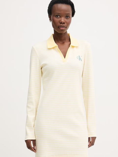 Calvin Klein Jeans sukienka bawełniana z elastanem - zdjęcie produktu nr 2