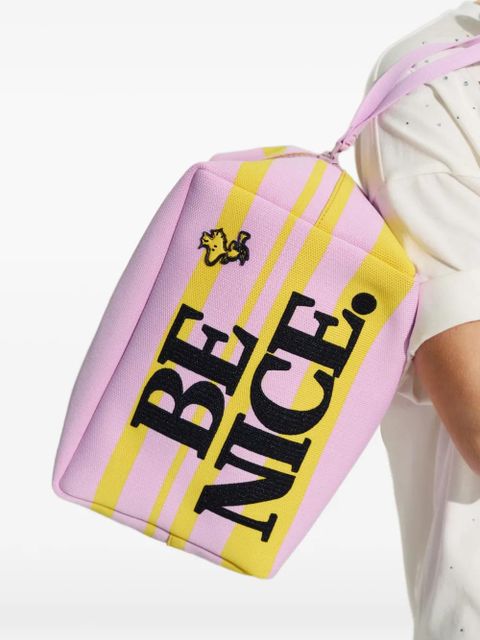 Essentiel Antwerp Peanuts™ motif striped clutch bag - Pink