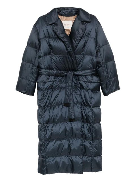 Max Mara quilted belted coat - Blue - zdjęcie produktu nr 1