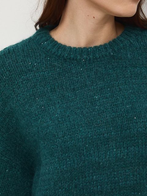 Medicine sweter damski kolor zielony ciepły