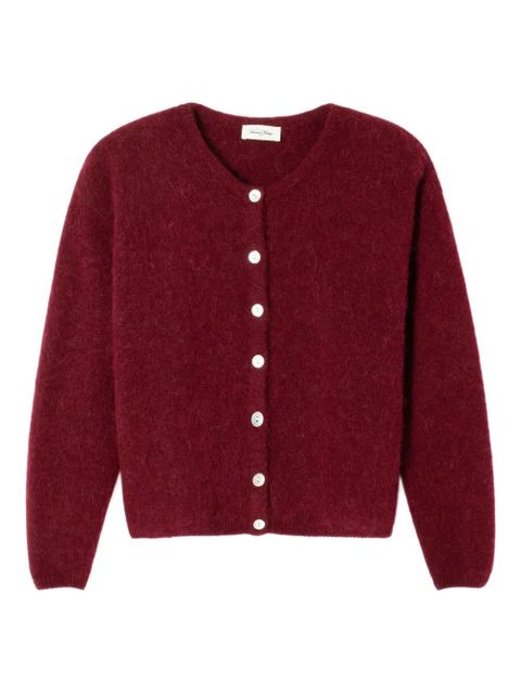 American Vintage Vitow button ribbed cardigan - Red - zdjęcie produktu nr 1