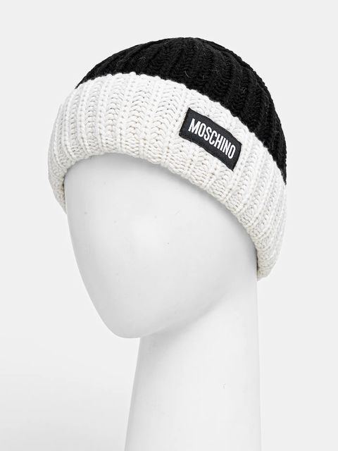 Moschino czapka z domieszką kaszmiru kolor czarny M3341 65453 - zdjęcie produktu nr 2