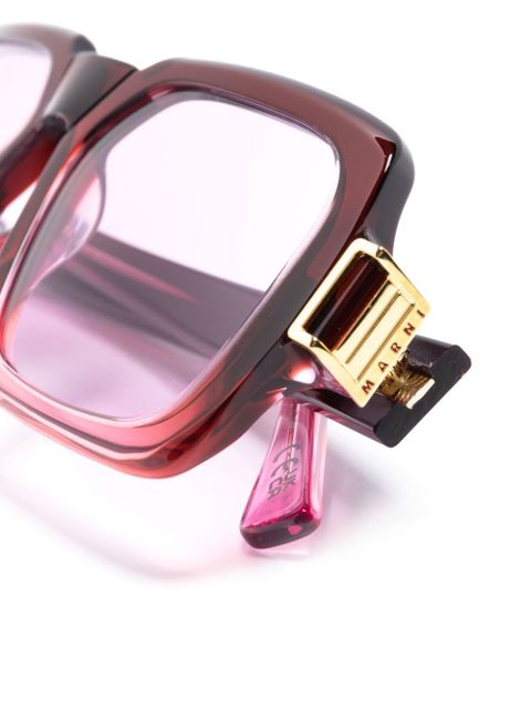 Marni Eyewear Zamalek square-frame glasses - Red
