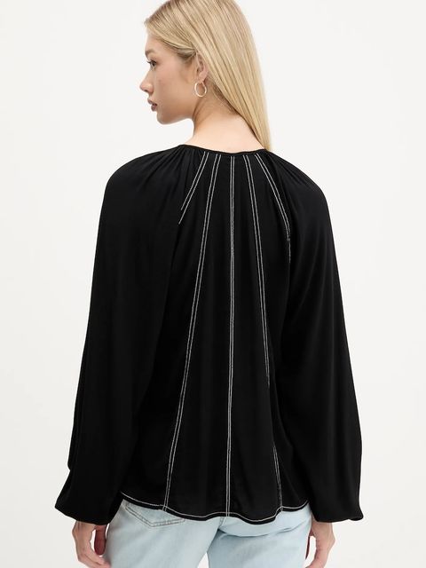 Desigual bluzka TALLO damska kolor czarny wzorzysta 25WWBW07