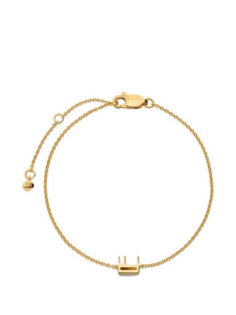Monica Vinader Initial E chain bracelet - Gold - zdjęcie produktu nr 1