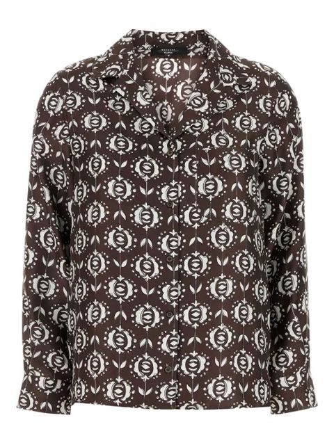 Weekend Max Mara floral-print shirt - Brown - zdjęcie produktu nr 1
