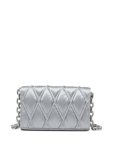 Diesel Charm-D quilted chain-strap mini bag - Silver - zdjęcie produktu nr 2