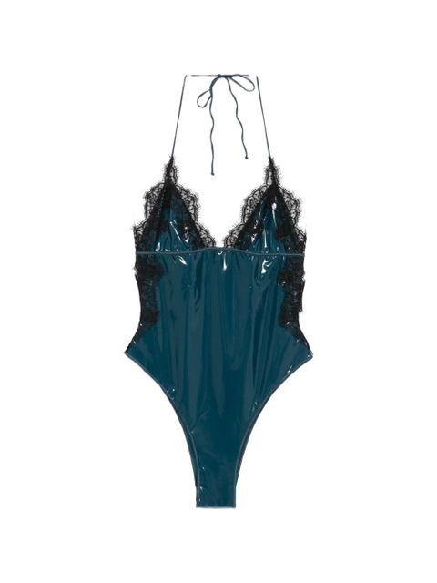 Oséree lace-trim swimsuit - Blue - zdjęcie produktu nr 1